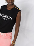 Balmain Logo Printed Sleeveless Top