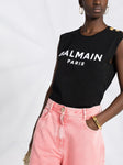 Balmain Logo Printed Sleeveless Top