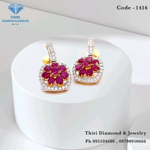 Ruby Earrings No-1416