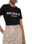 Eco-Designed Cotton T-shirt with Balmain Logo Print