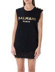 Balmain Logo Printed Sleeveless Top