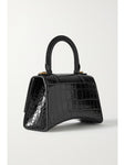 BALENCIAGA Hourglass XS croc-effect Leather Tote