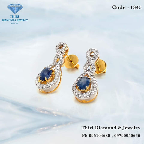 Sapphire Earring No - 1345