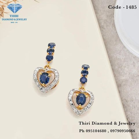 Sapphire Earring No - 1485