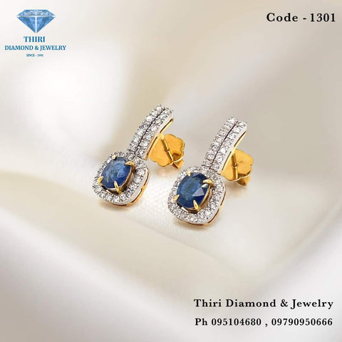 Sapphire Earring No - 1301