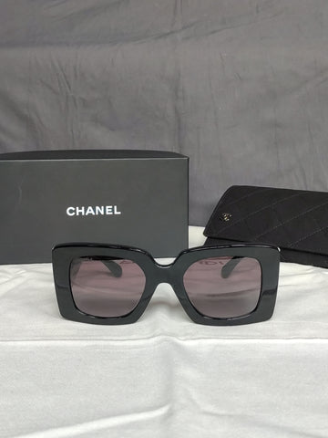 Chanel Square Sunglasses CH4281QH 56 Grey & Black Sunglasses