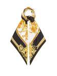 Versace Black & Gold Renaissance Print Scarf