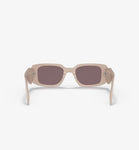 Prada PR 17Ws 49 Purple Brown & Powder Sunglasses