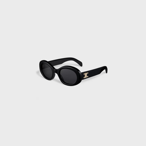 Celine Triomphe 01 Sunglasses In Acetate Black